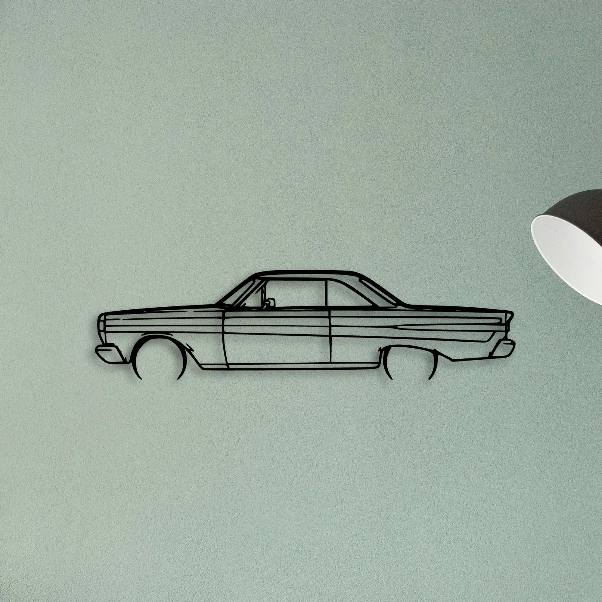 Comet 1964 Classic Silhouette Metal Wall Art - Tinvibe
