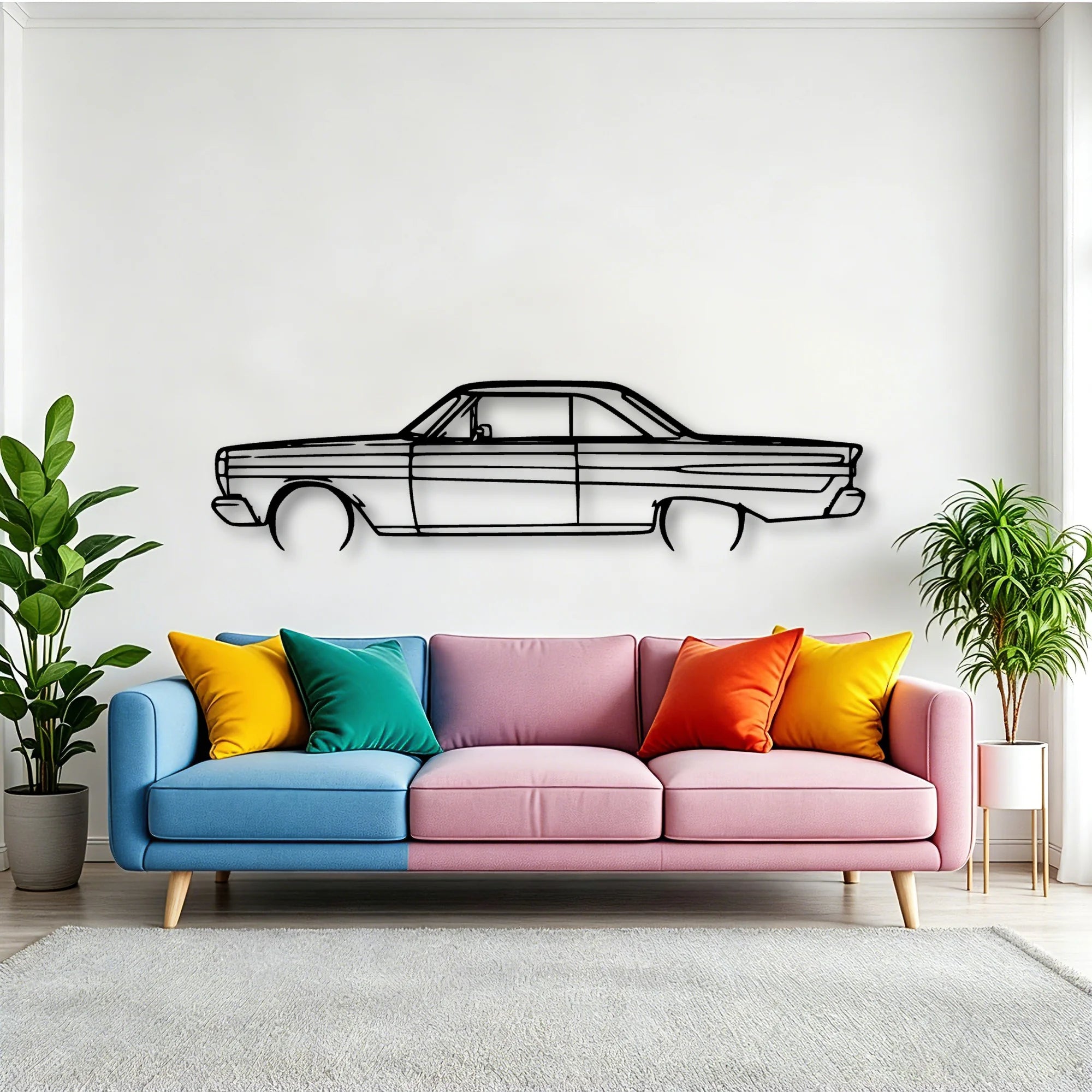 Comet 1964 Classic Silhouette Metal Wall Art - Tinvibe
