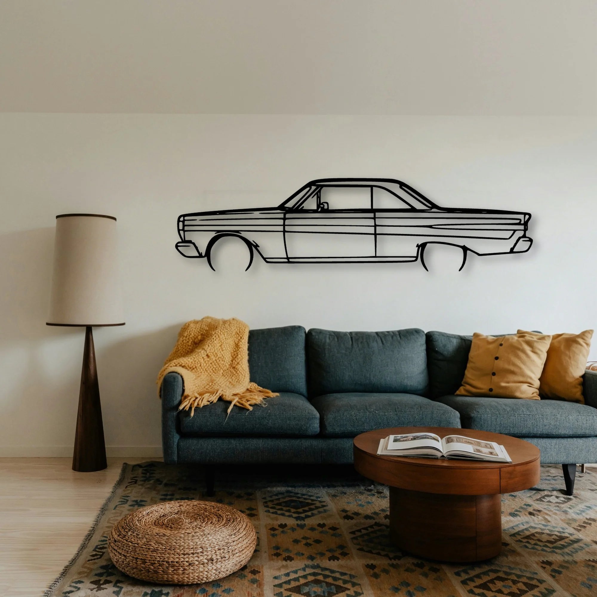 Comet 1964 Classic Silhouette Metal Wall Art - Tinvibe