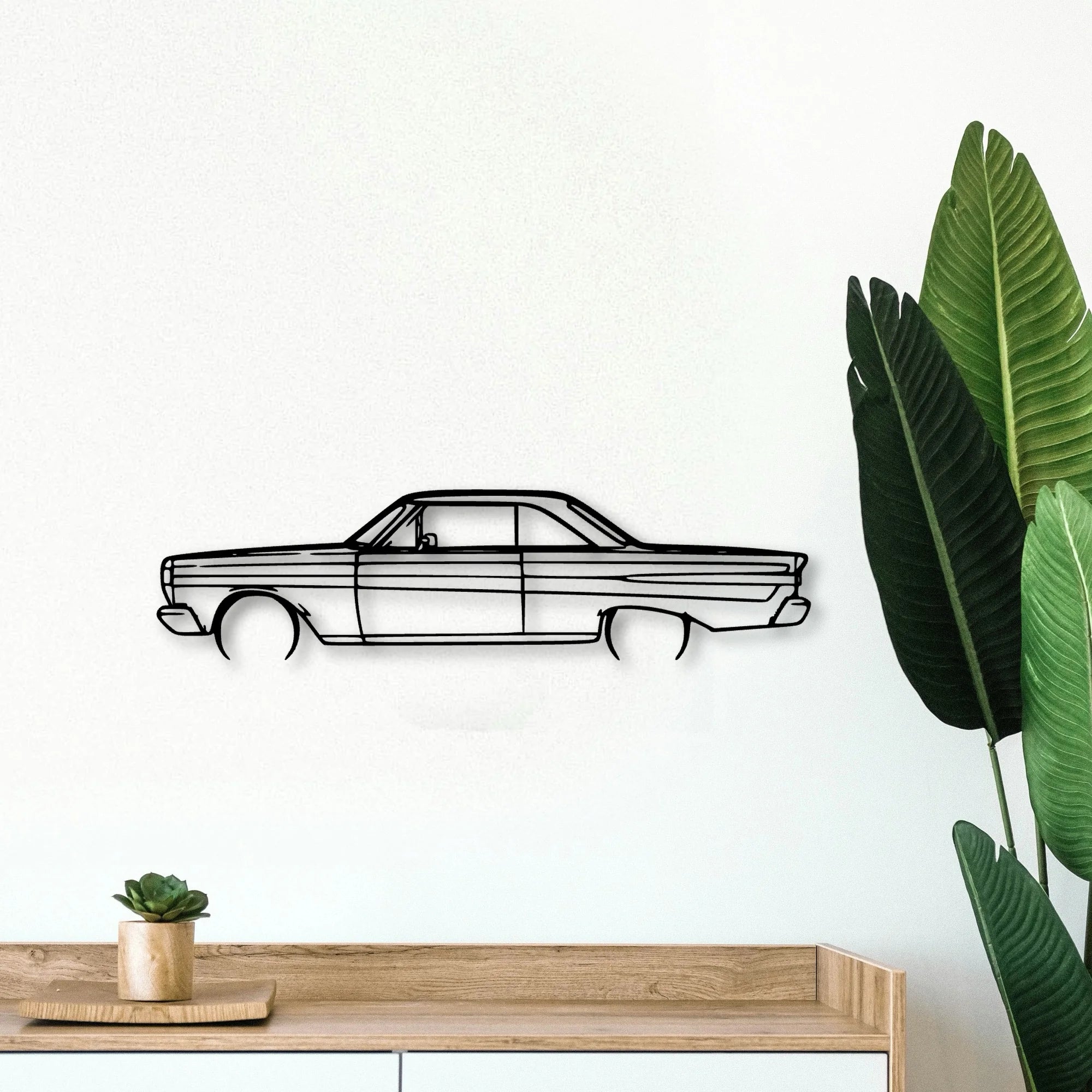 Comet 1964 Classic Silhouette Metal Wall Art - Tinvibe
