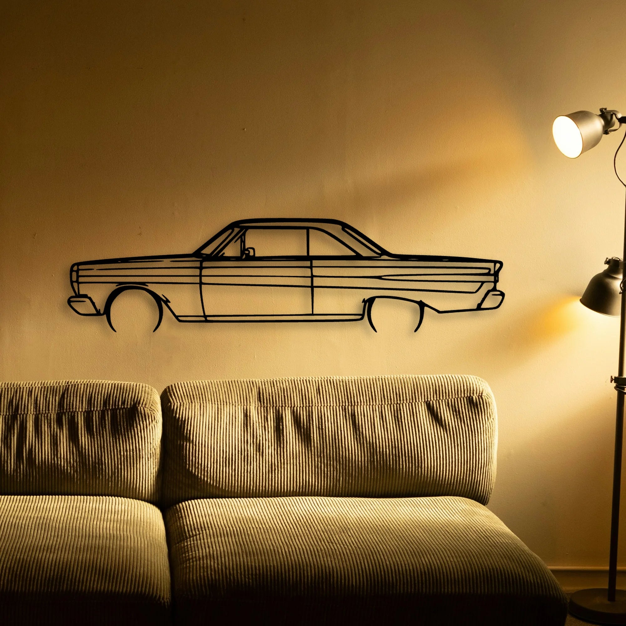Comet 1964 Classic Silhouette Metal Wall Art - Tinvibe