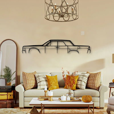 Continental Sedan Classic Silhouette Metal Wall Art - Tinvibe