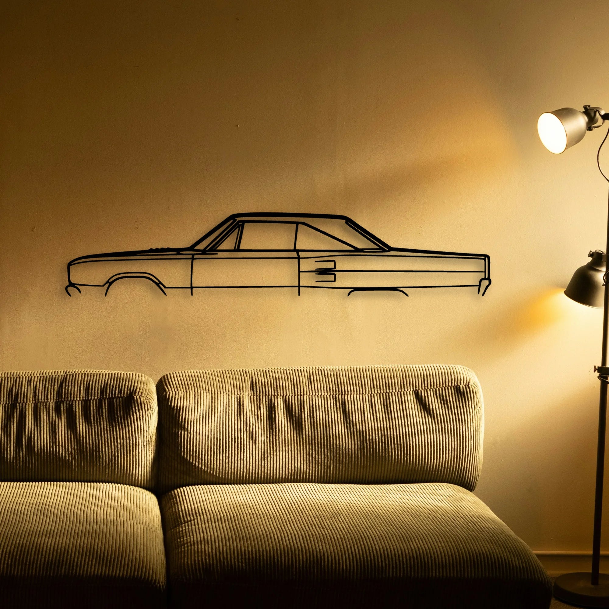 Coronet 1967 2 Classic Silhouette Metal Wall Art - Tinvibe