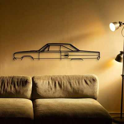 Coronet 1967 2 Classic Silhouette Metal Wall Art - Tinvibe