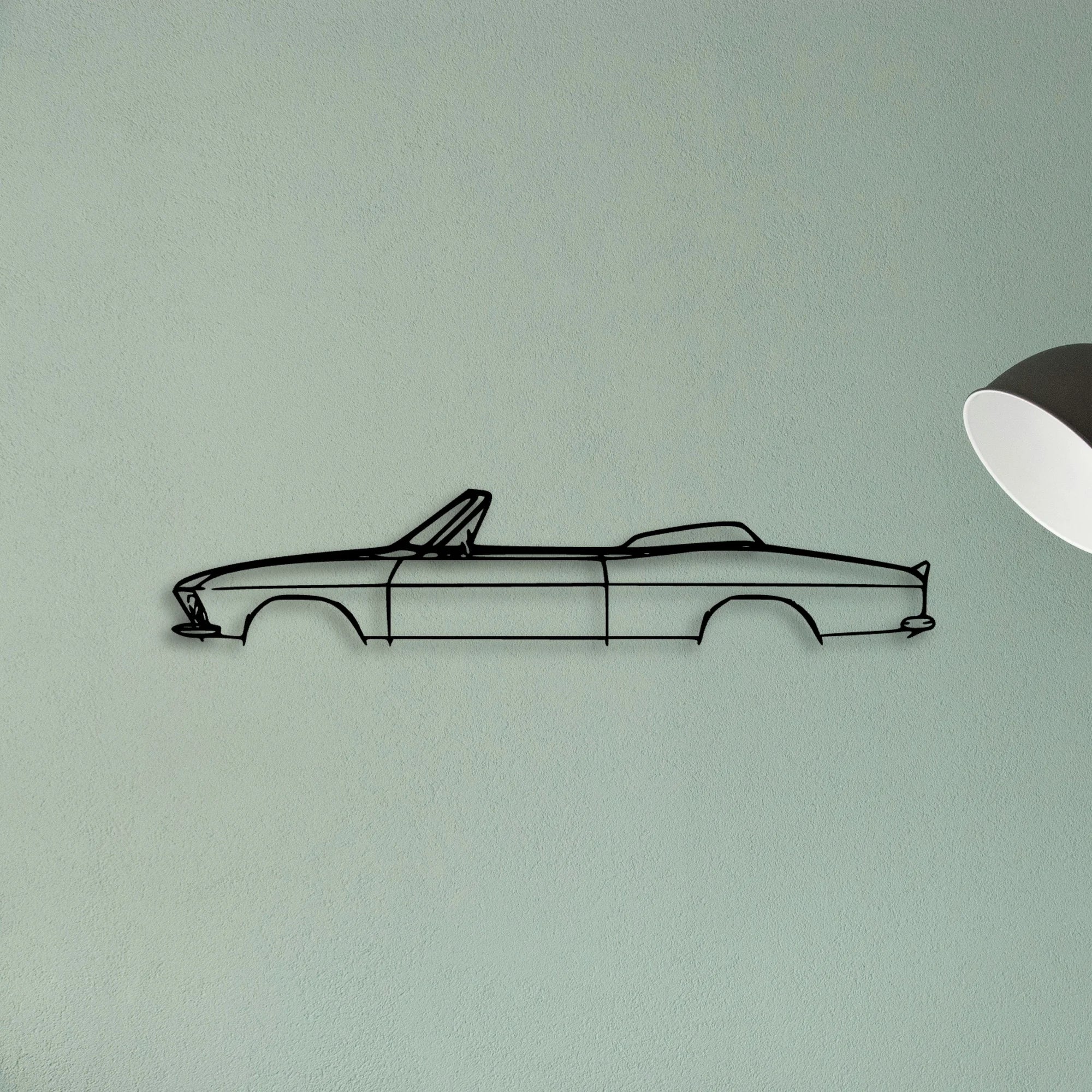 Corvair 1967 Classic Silhouette Metal Wall Art - Tinvibe