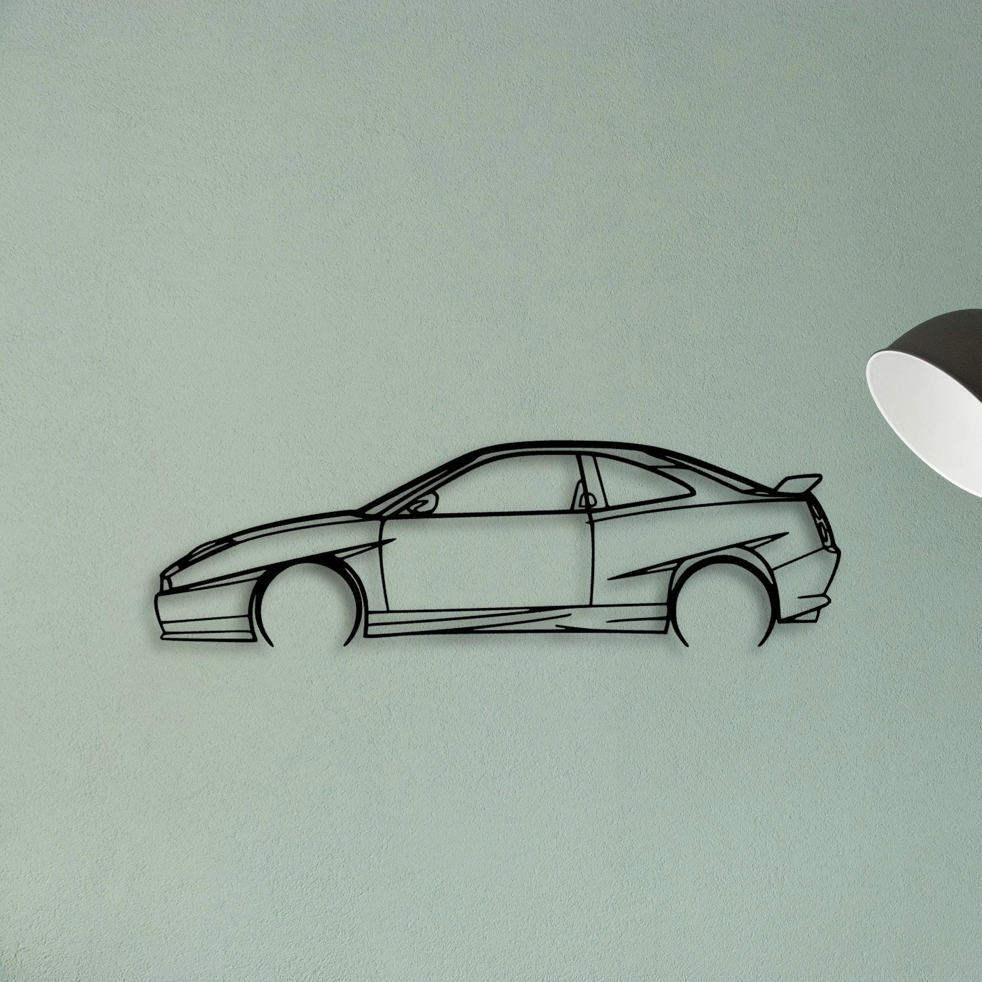 Coupe 20V Turbo Limited Edition 1998 Classic Silhouette Metal Wall Art - Tinvibe