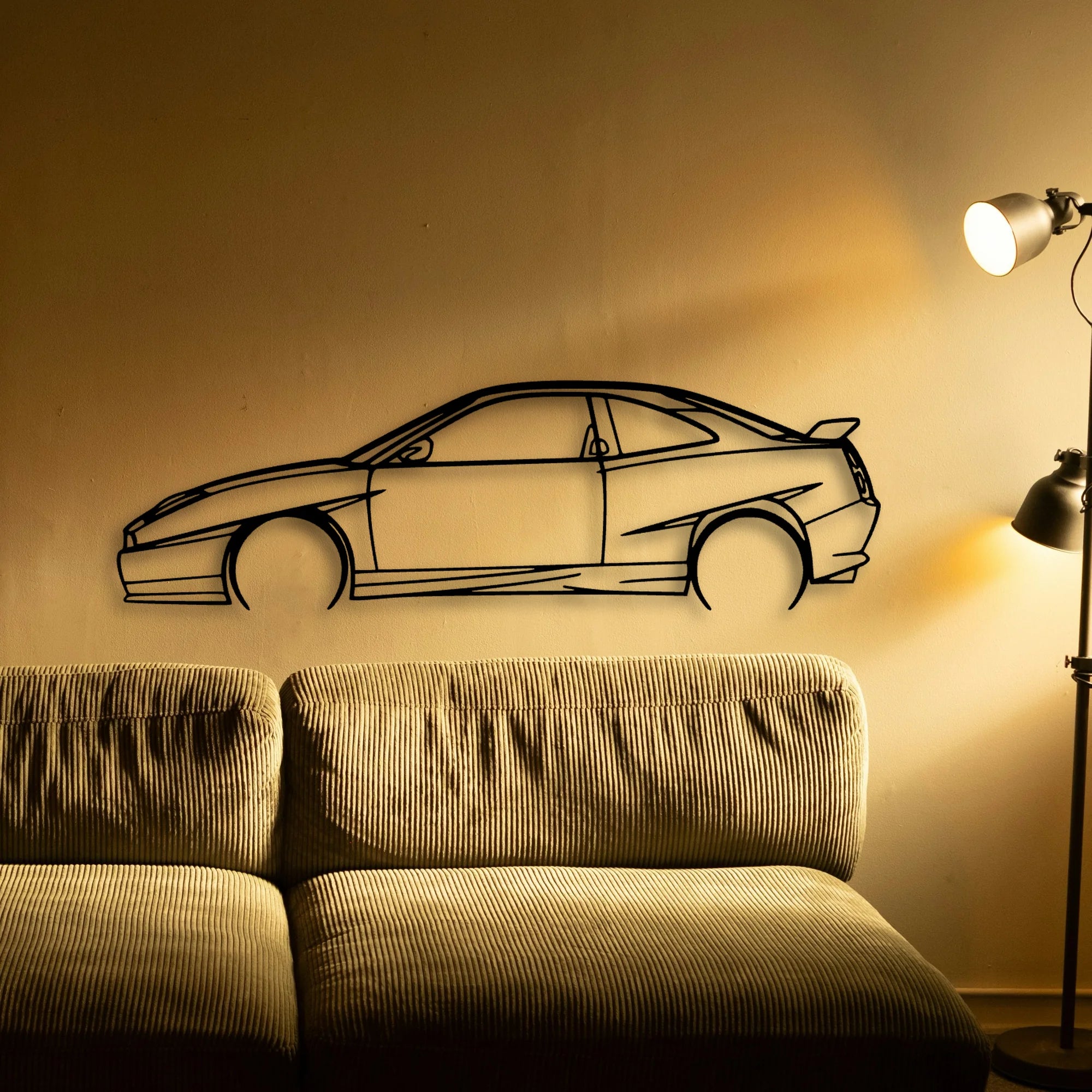 Coupe 20V Turbo Limited Edition 1998 Classic Silhouette Metal Wall Art - Tinvibe