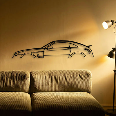 Crossfire Coupe 2007 Classic Silhouette Metal Wall Art - Tinvibe