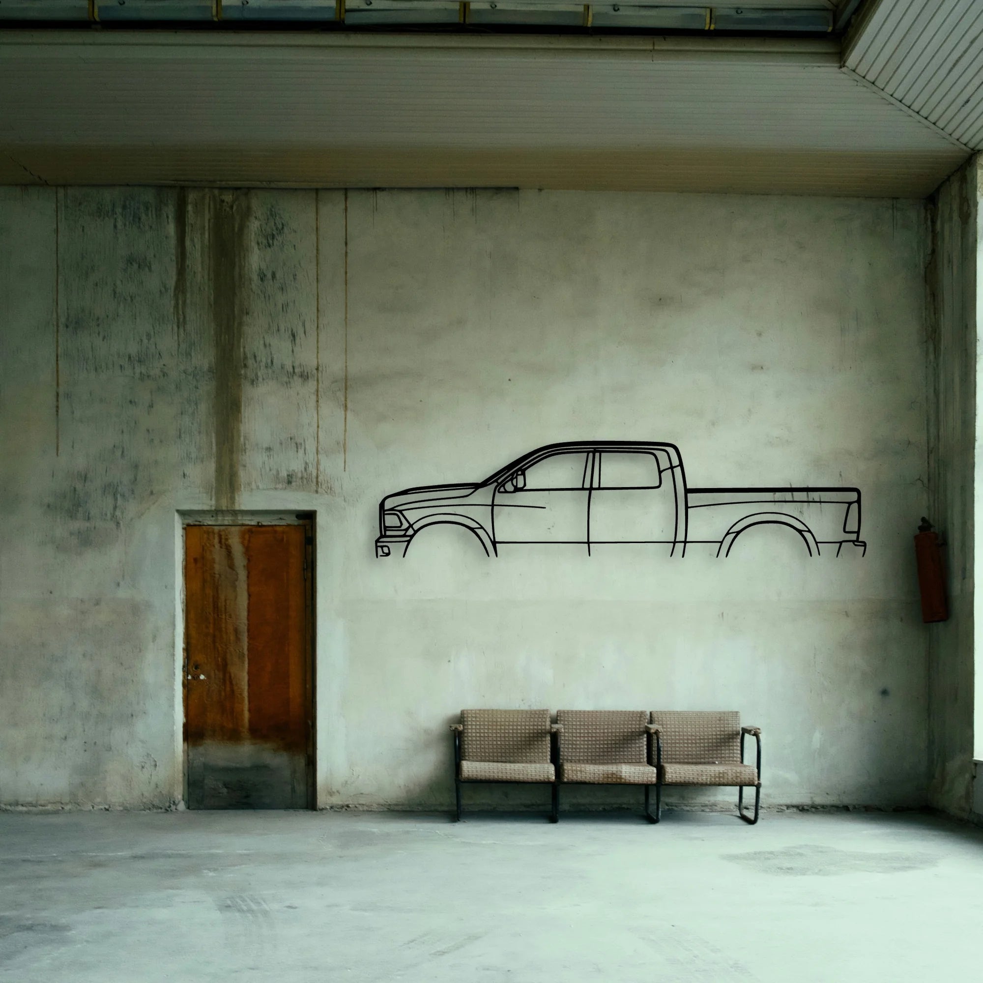 Cummins 3500 Classic Silhouette Metal Wall Art - Tinvibe