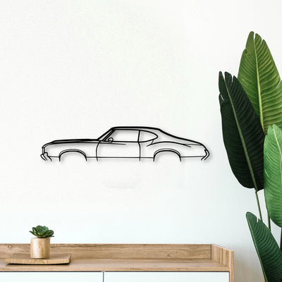 Cutlass 1970 Classic Silhouette Metal Wall Art - Tinvibe