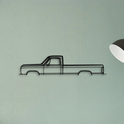 D100 1988 Classic Silhouette Metal Wall Art - Tinvibe