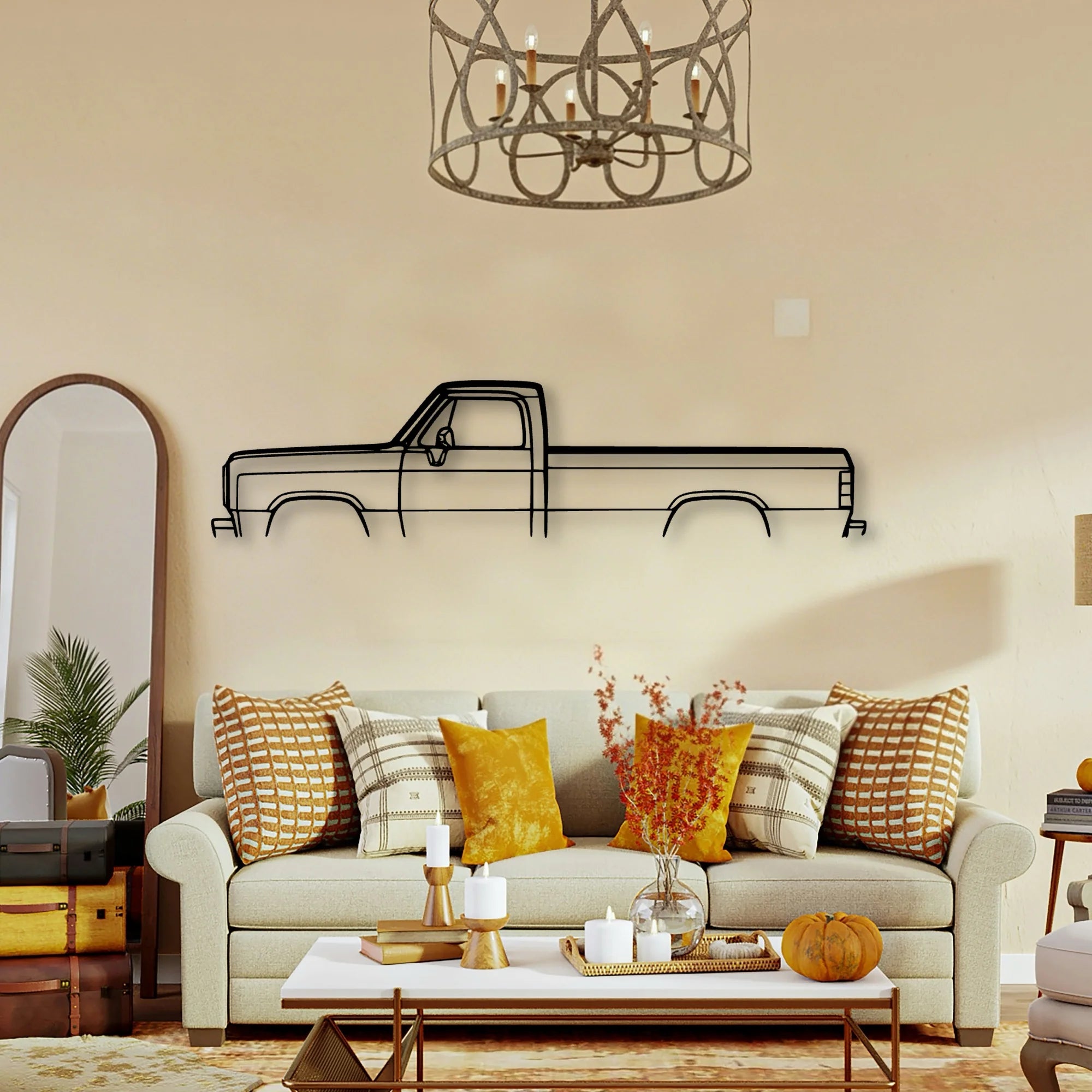 D250 1991 Classic Silhouette Metal Wall Art - Tinvibe