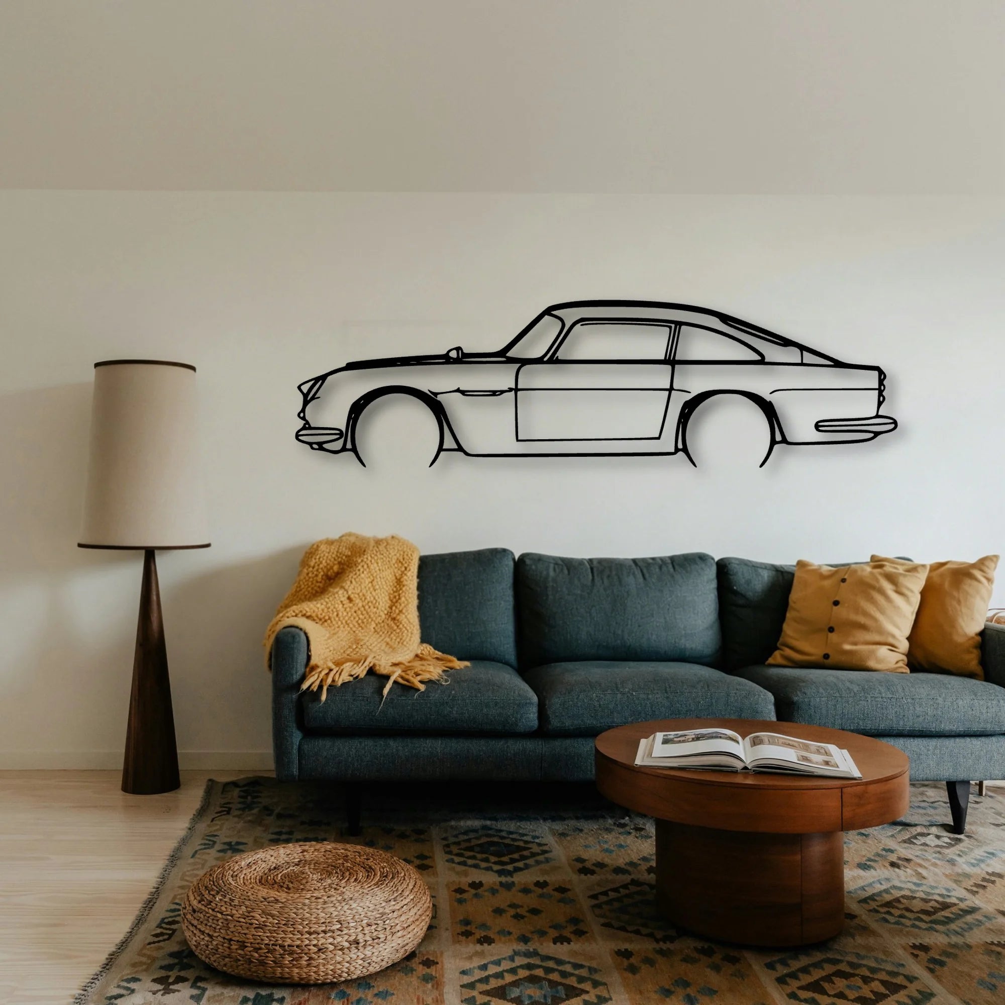 DB5 Classic Silhouette Metal Wall Art - Tinvibe