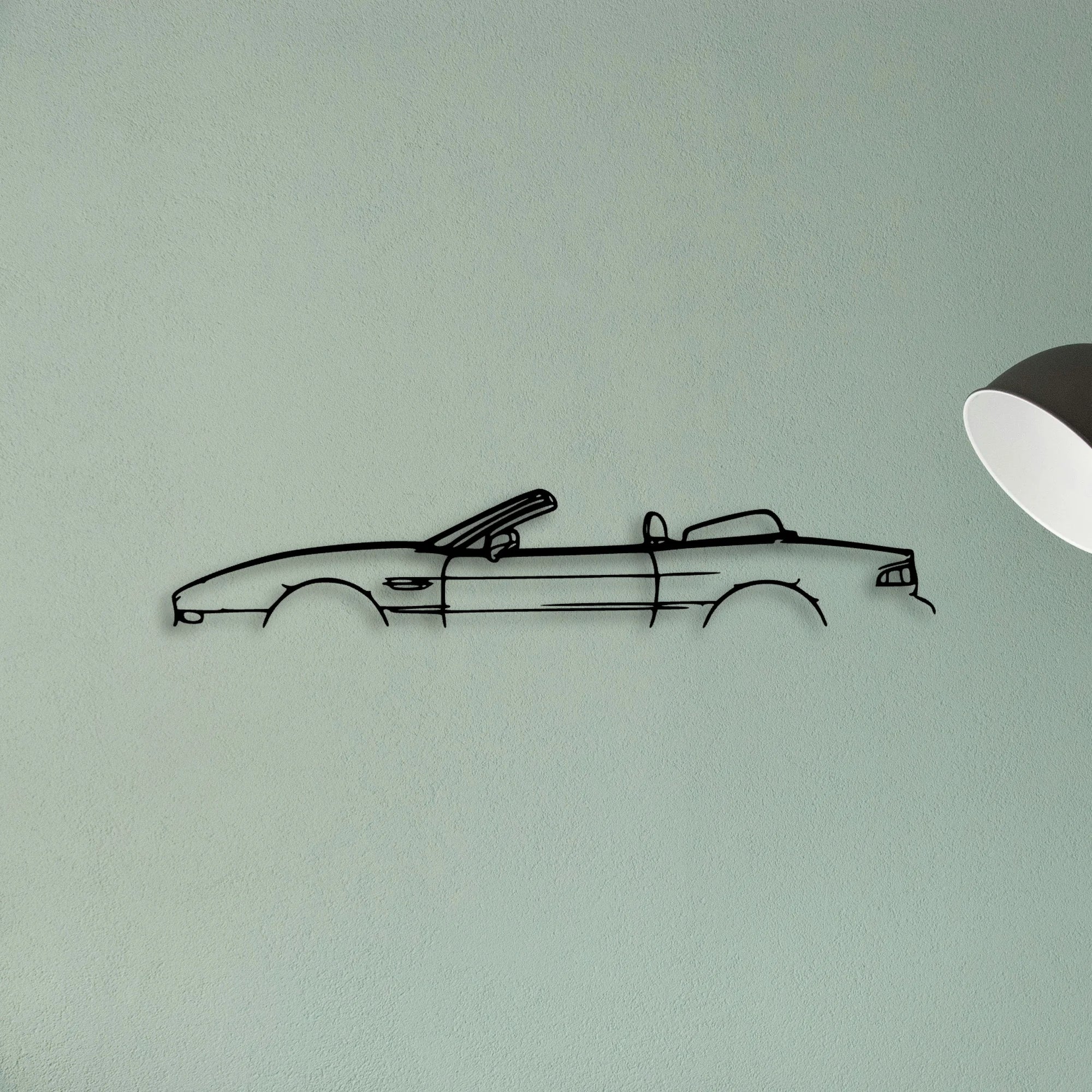 DB7 Volante 1999 Classic Silhouette Metal Wall Art - Tinvibe