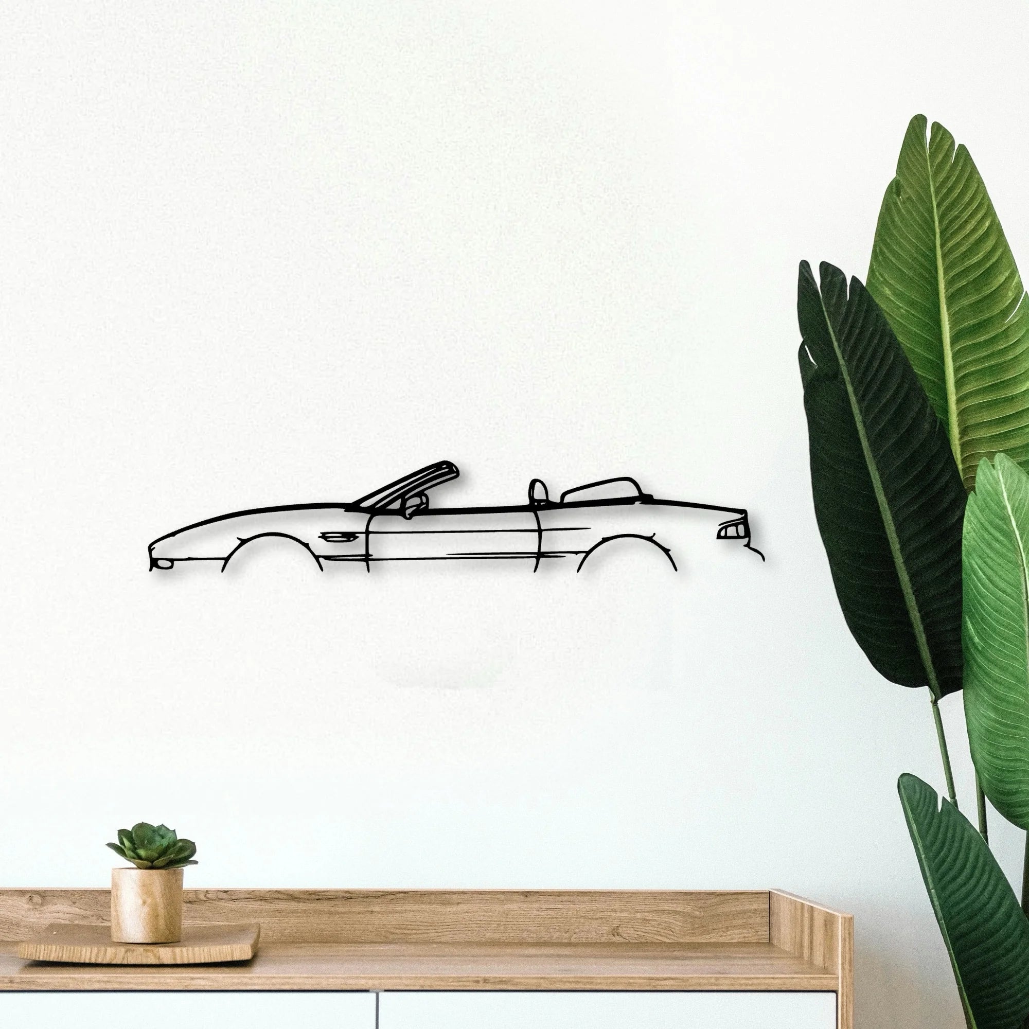 DB7 Volante 1999 Classic Silhouette Metal Wall Art - Tinvibe