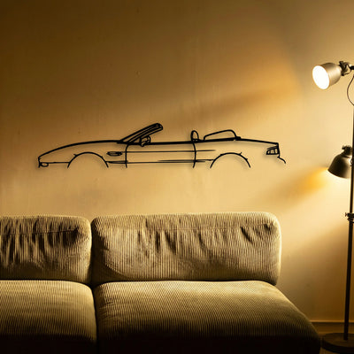 DB7 Volante 1999 Classic Silhouette Metal Wall Art - Tinvibe