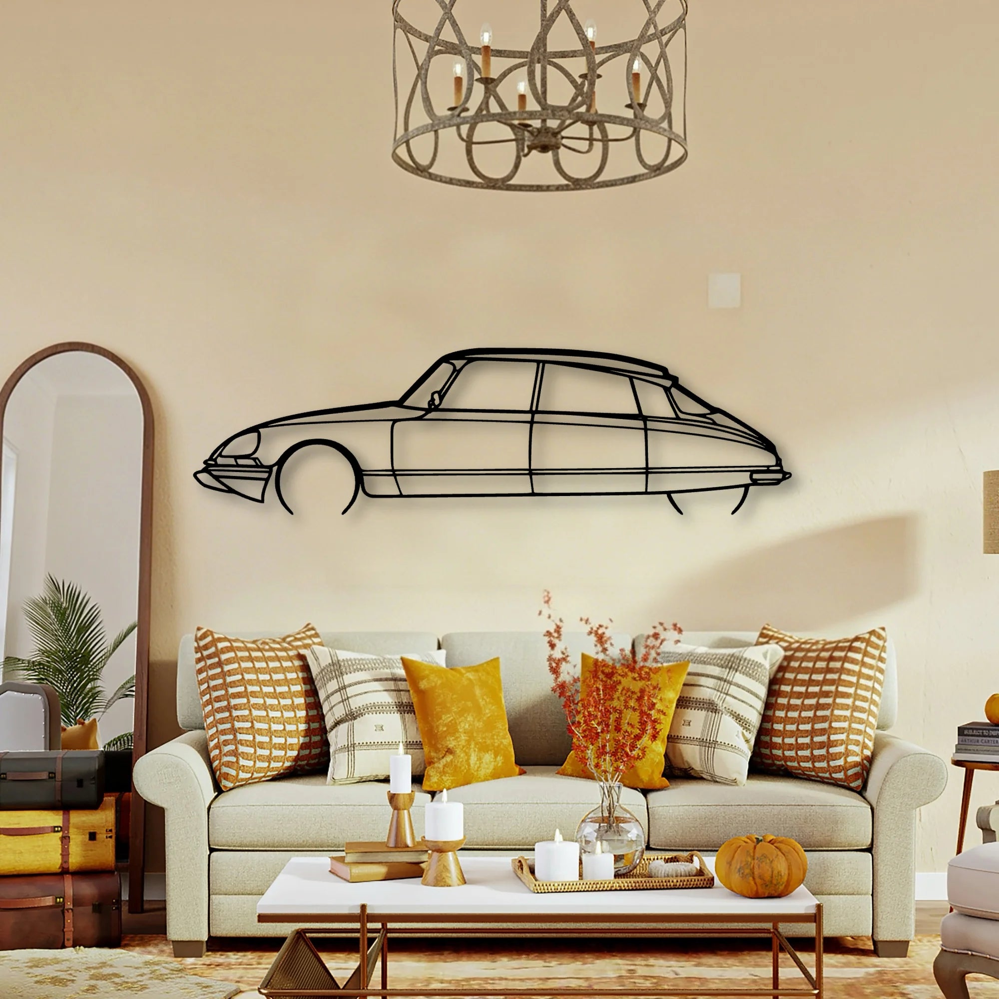 DS 23 1974 Classic Silhouette Metal Wall Art - Tinvibe