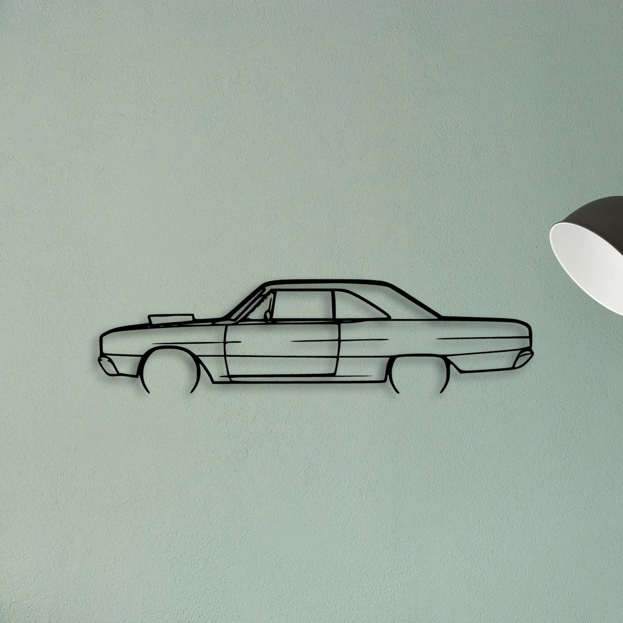 Dart 1967 Classic Silhouette Metal Wall Art - Tinvibe
