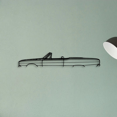 Dart Convertible 1969 Classic Silhouette Metal Wall Art - Tinvibe