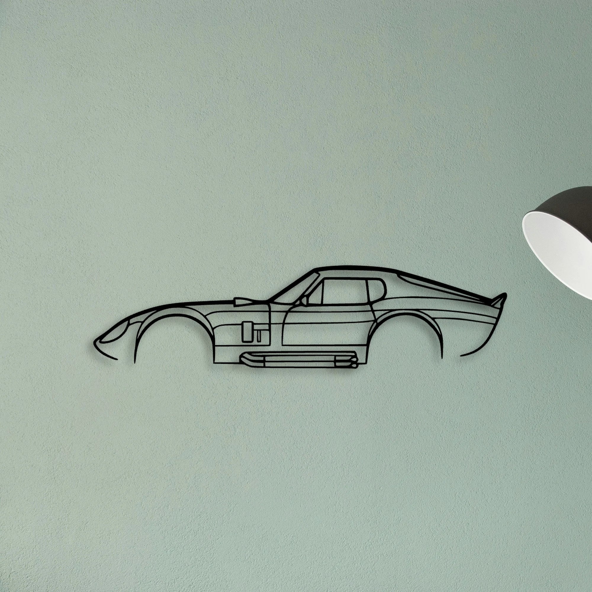 Daytona 1965 2 Classic Silhouette Metal Wall Art - Tinvibe