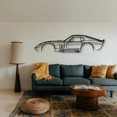 Daytona 1965 2 Classic Silhouette Metal Wall Art - Tinvibe