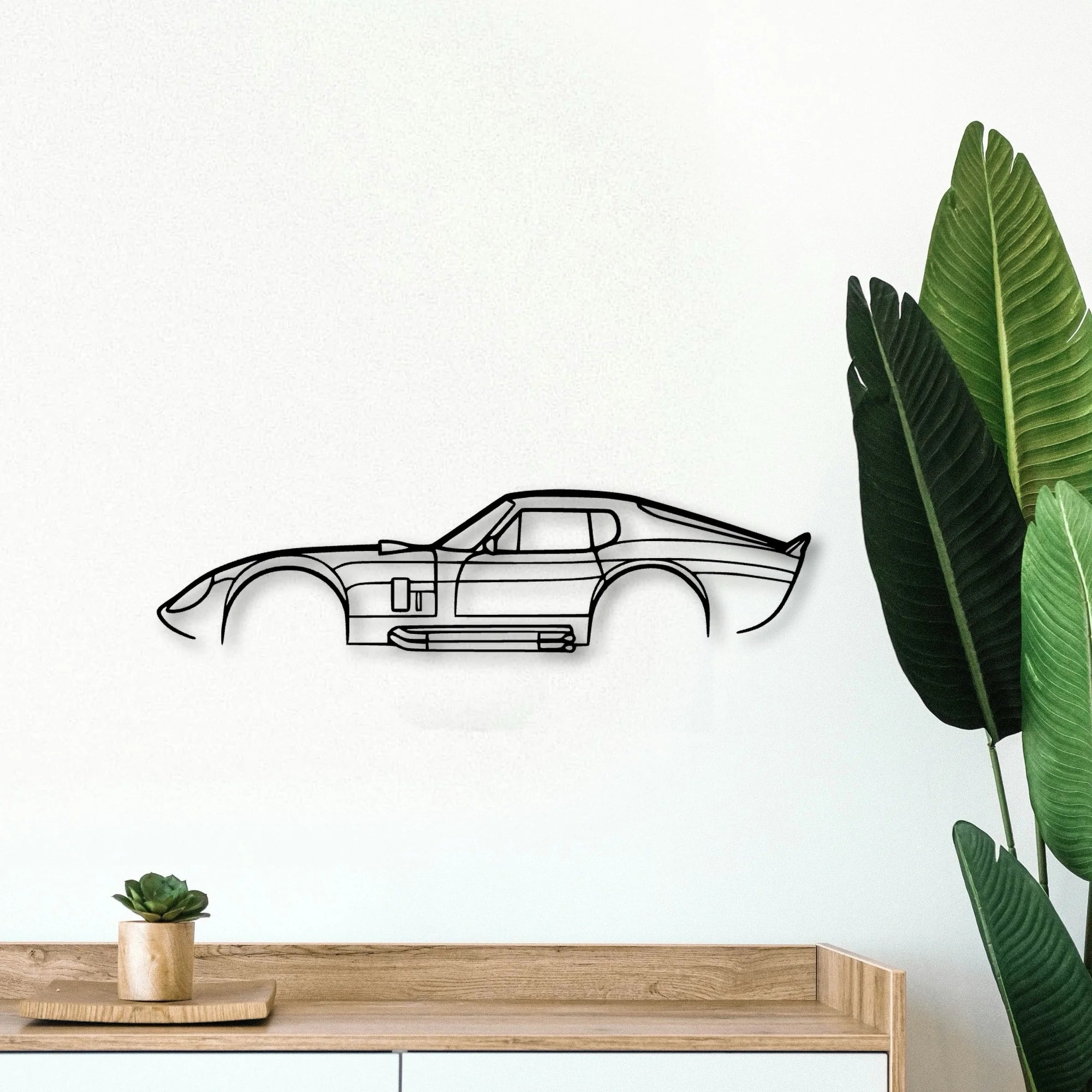 Daytona 1965 2 Classic Silhouette Metal Wall Art - Tinvibe