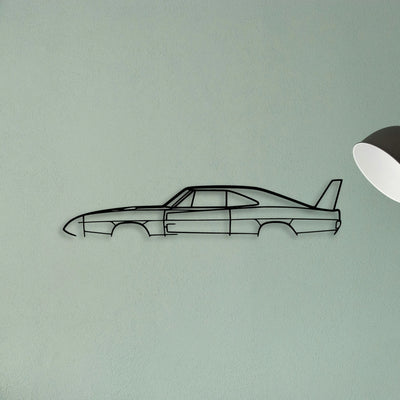 Daytona 1969 2 Classic Silhouette Metal Wall Art - Tinvibe