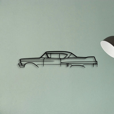 DE Coupe 1957 Classic Silhouette Metal Wall Art - Tinvibe