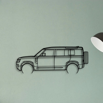 Defender 110 2022 Classic Silhouette Metal Wall Art - Tinvibe