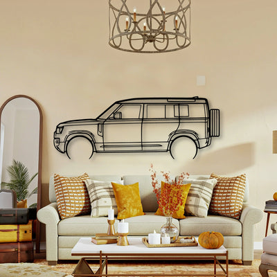 Defender 110 2022 Classic Silhouette Metal Wall Art - Tinvibe