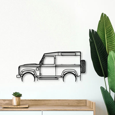 Defender 90 Classic Silhouette Metal Wall Art - Tinvibe