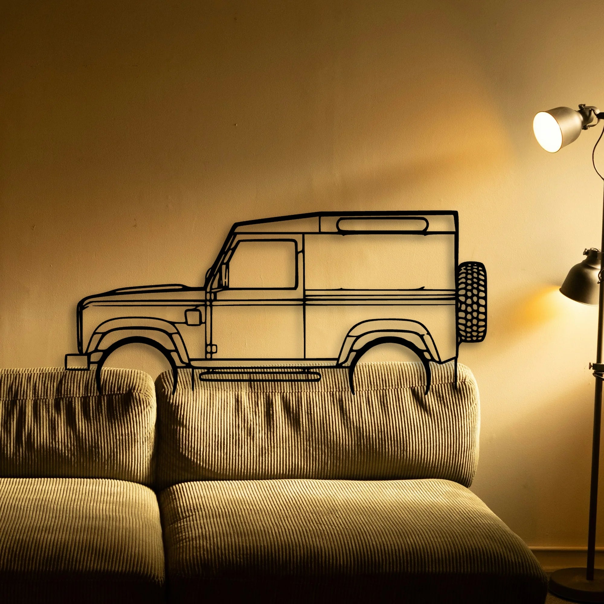 Defender 90 Classic Silhouette Metal Wall Art - Tinvibe