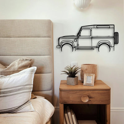 Defender 90 Classic Silhouette Metal Wall Art - Tinvibe