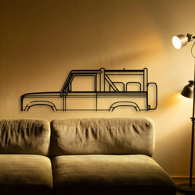 Defender 90 1994 Classic Silhouette Metal Wall Art - Tinvibe