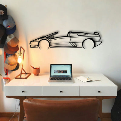 Diablo Roadster 1997 Classic Silhouette Metal Wall Art - Tinvibe