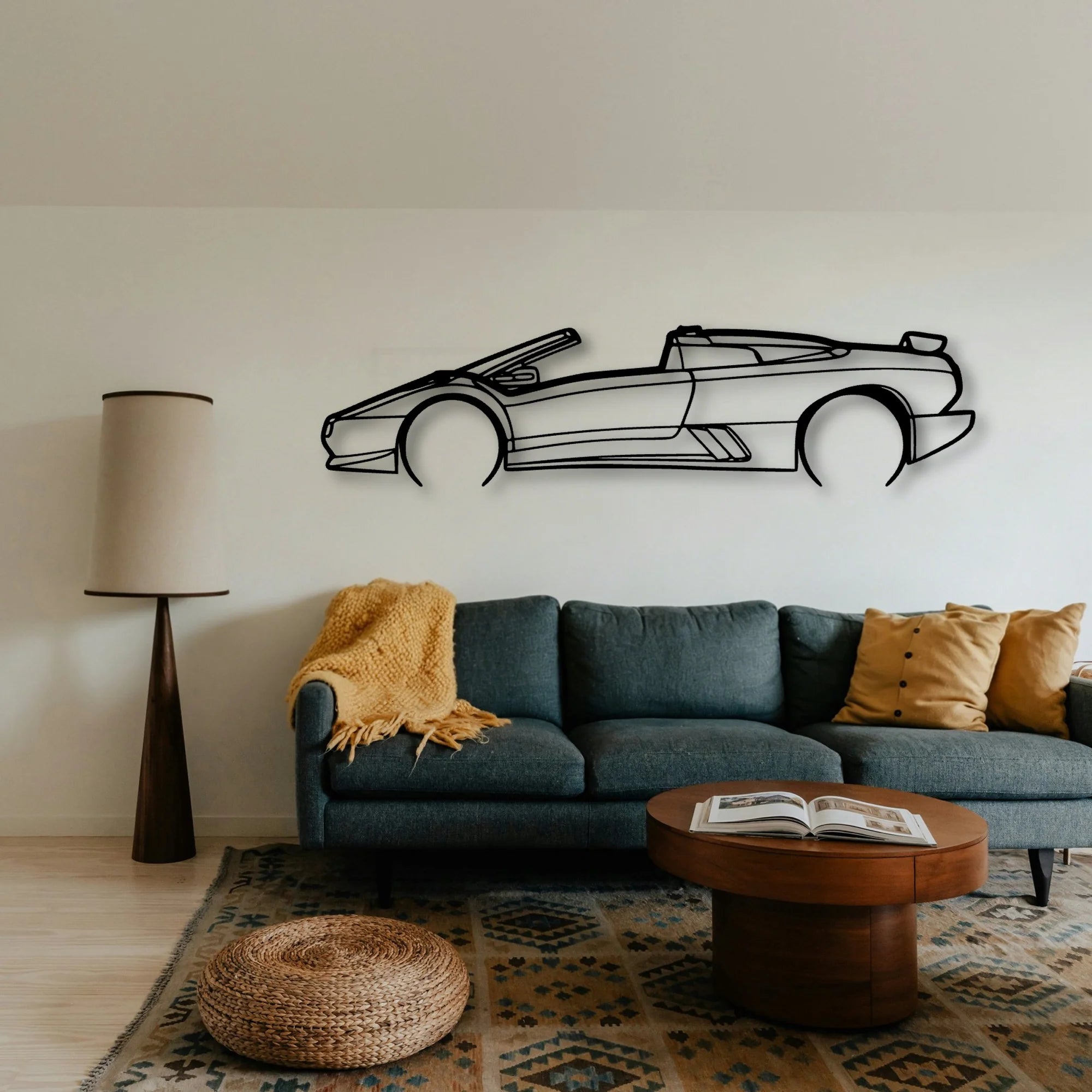 Diablo Roadster 1997 Classic Silhouette Metal Wall Art - Tinvibe