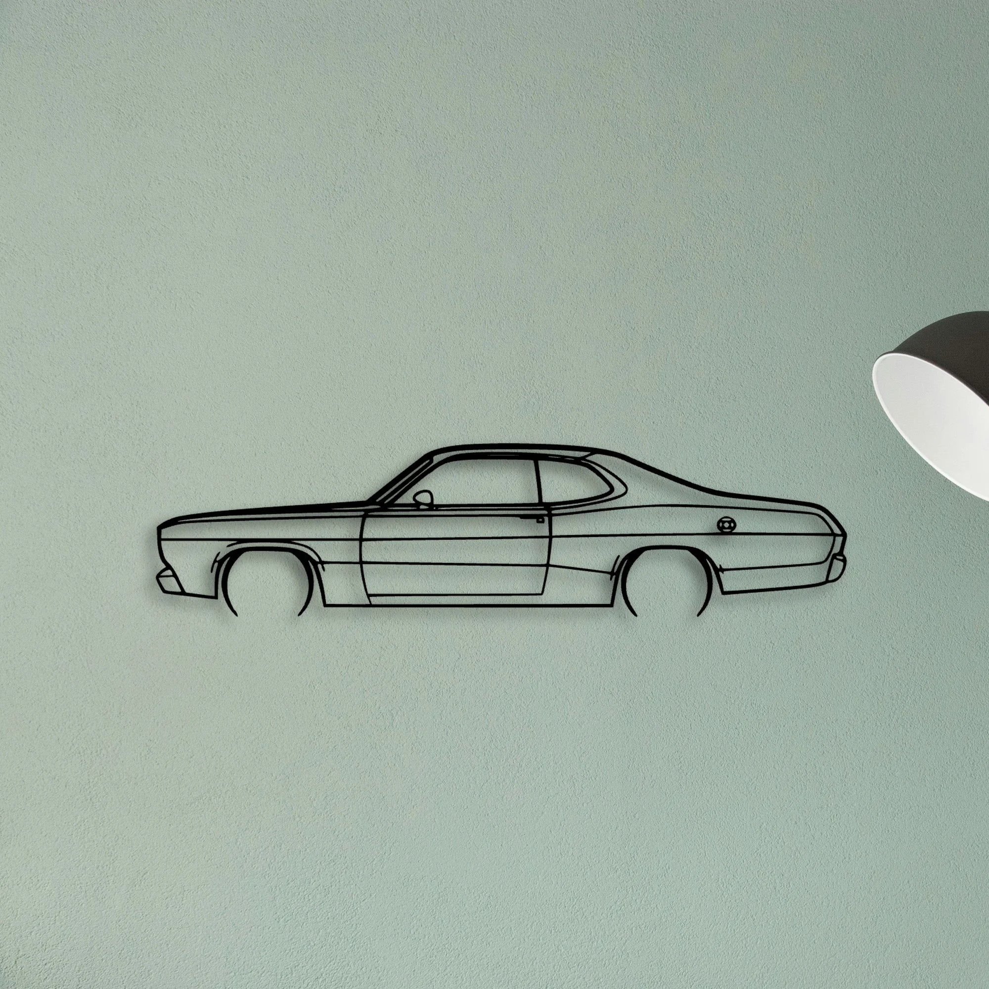 Duster 1970 Classic Silhouette Metal Wall Art - Tinvibe
