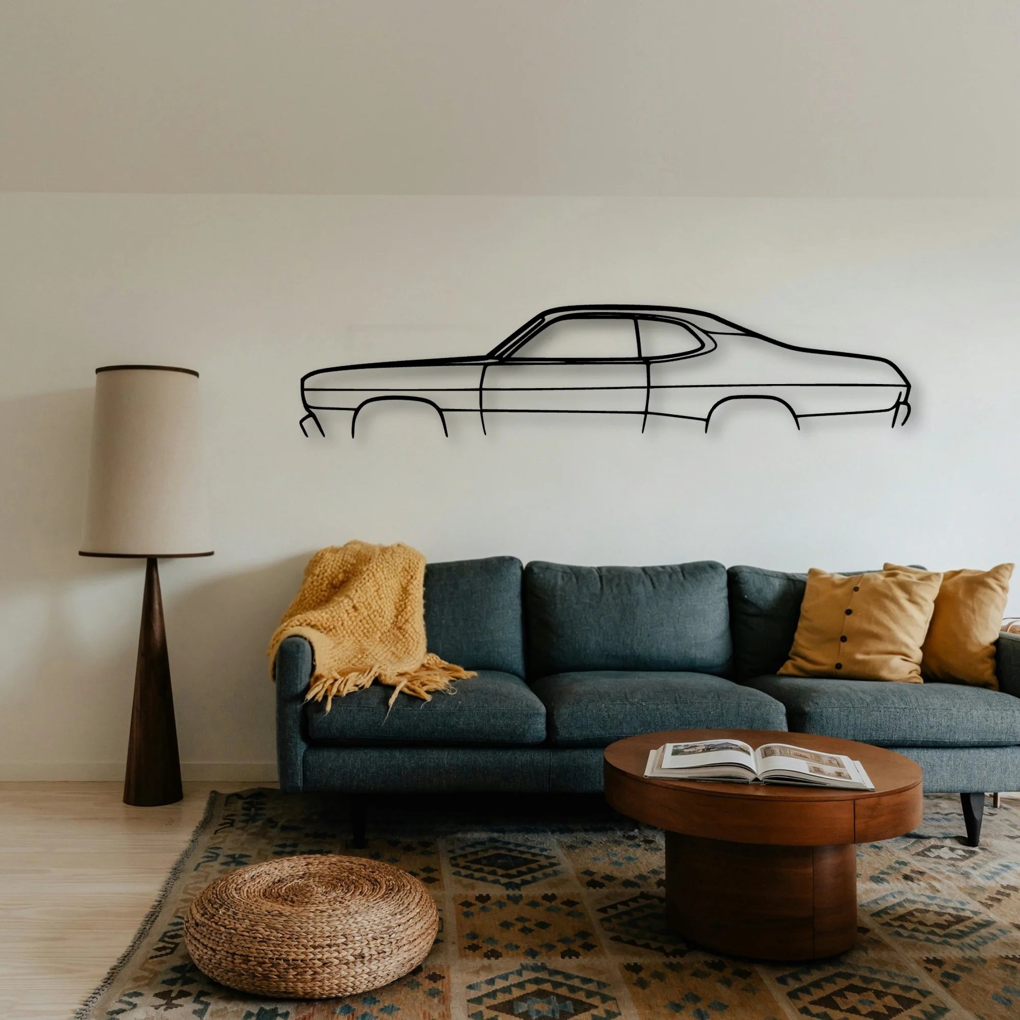 Duster 1972 Classic Silhouette Metal Wall Art - Tinvibe