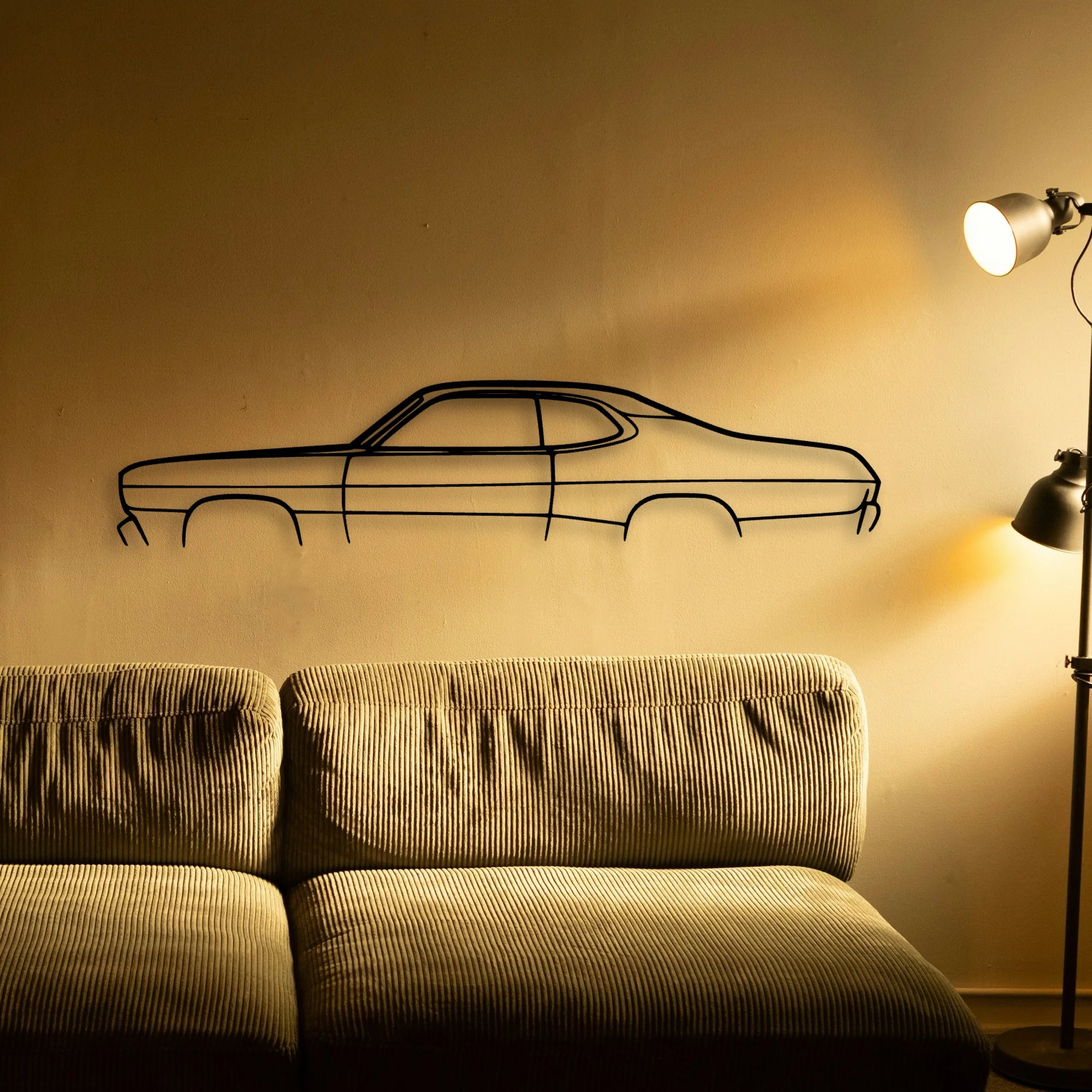Duster 1972 Classic Silhouette Metal Wall Art - Tinvibe
