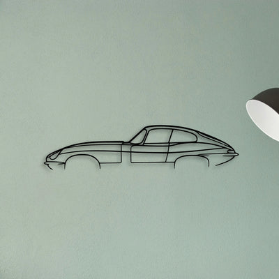 E Type Classic Silhouette Metal Wall Art - Tinvibe