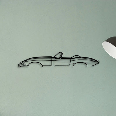E Type 1966 Classic Silhouette Metal Wall Art - Tinvibe