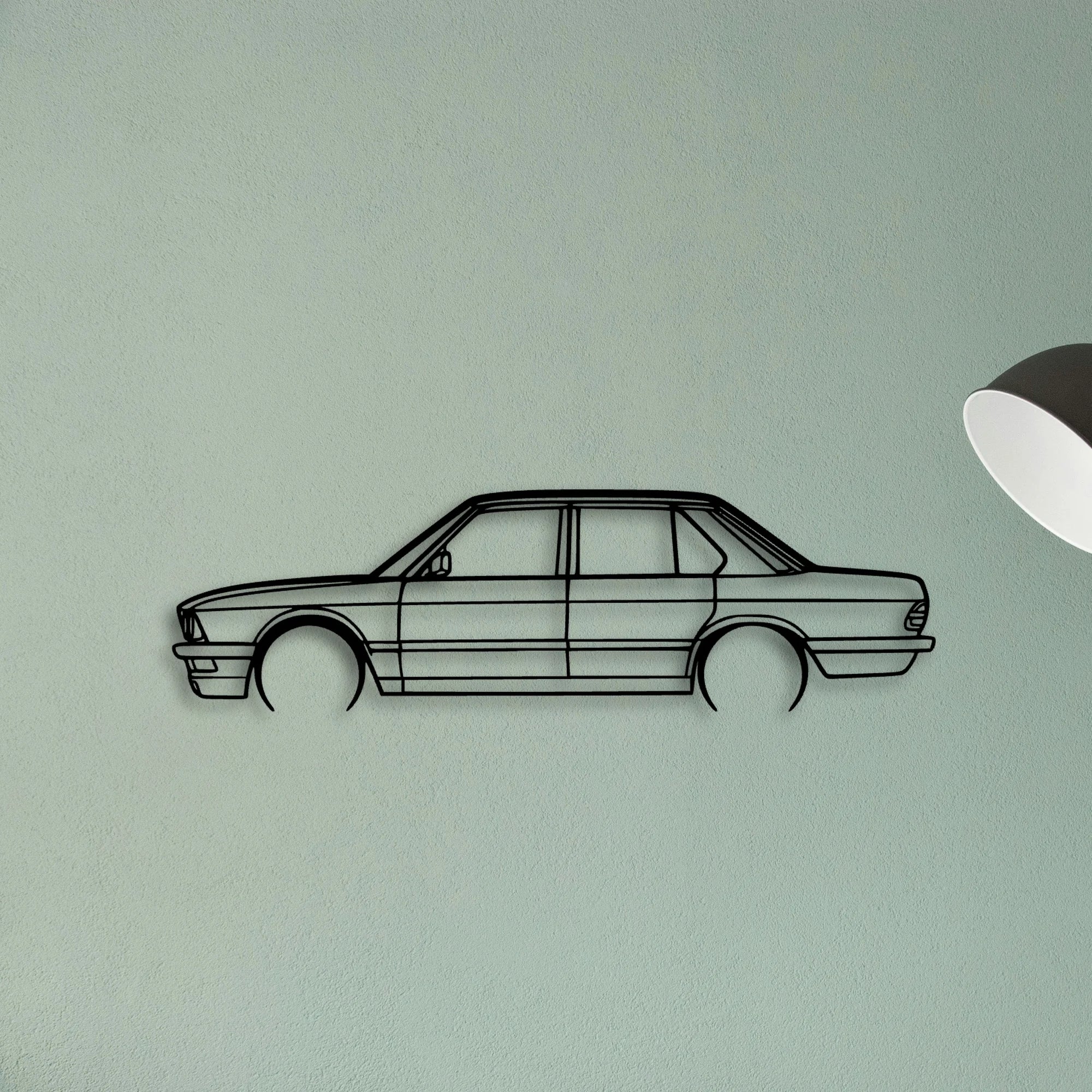 E28 1983 Classic Silhouette Metal Wall Art - Tinvibe