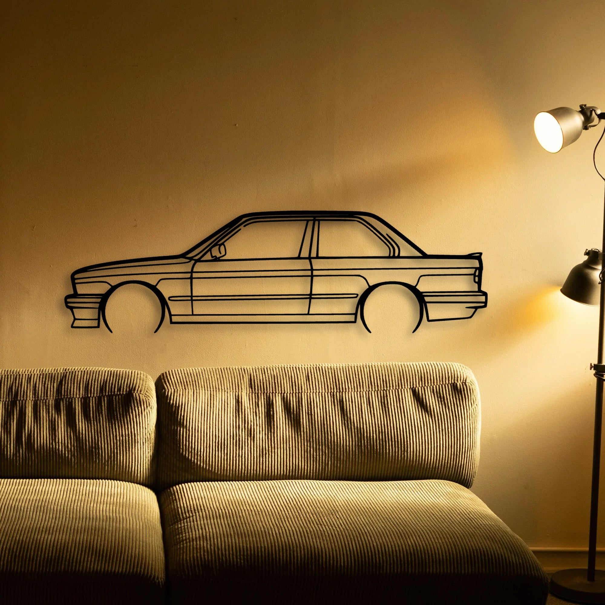E30 325 2 Classic Silhouette Metal Wall Art - Tinvibe