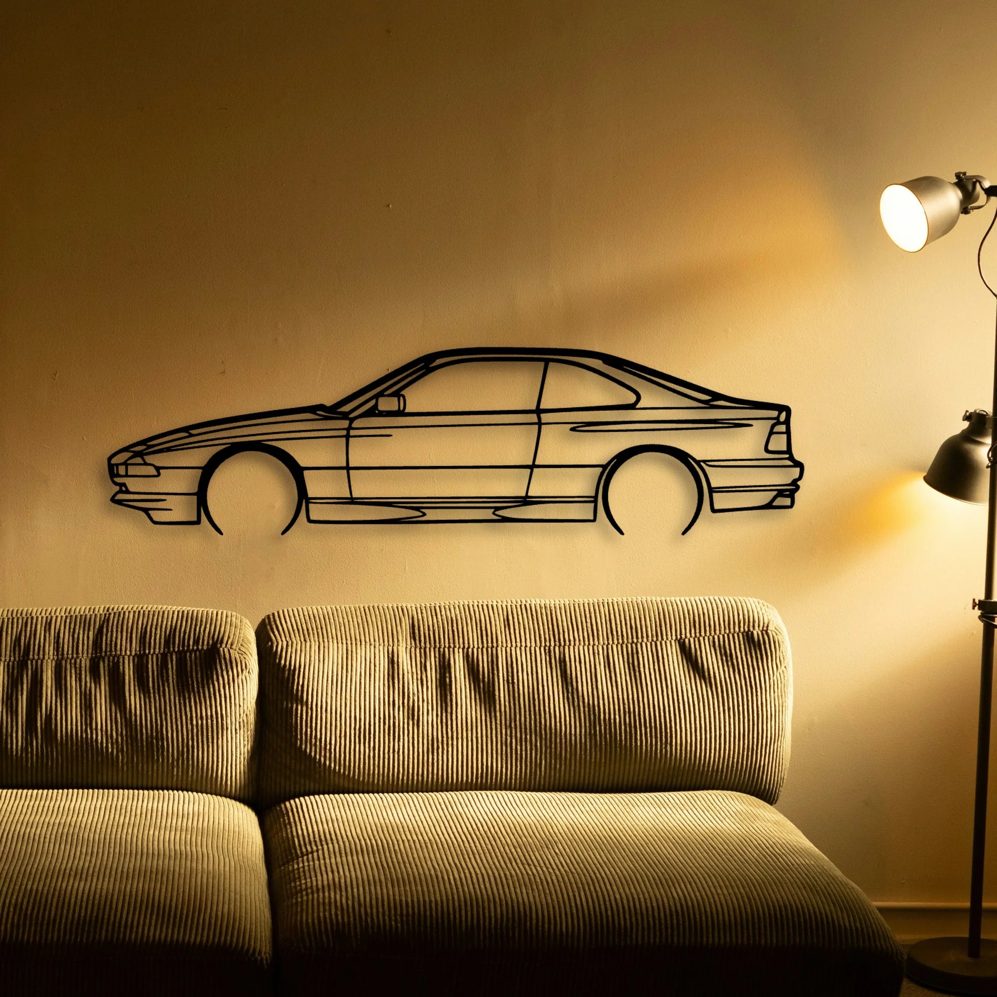 E31 850i 1991 Classic Silhouette Metal Wall Art - Tinvibe