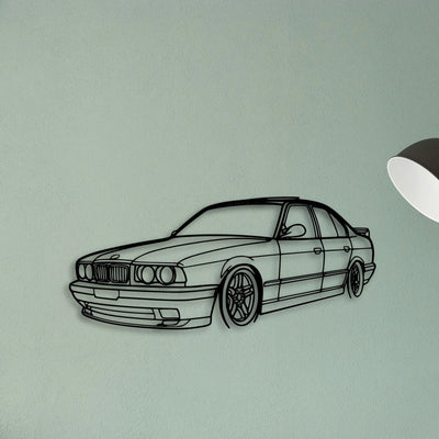 E34 Angle Classic Silhouette Metal Wall Art - Tinvibe