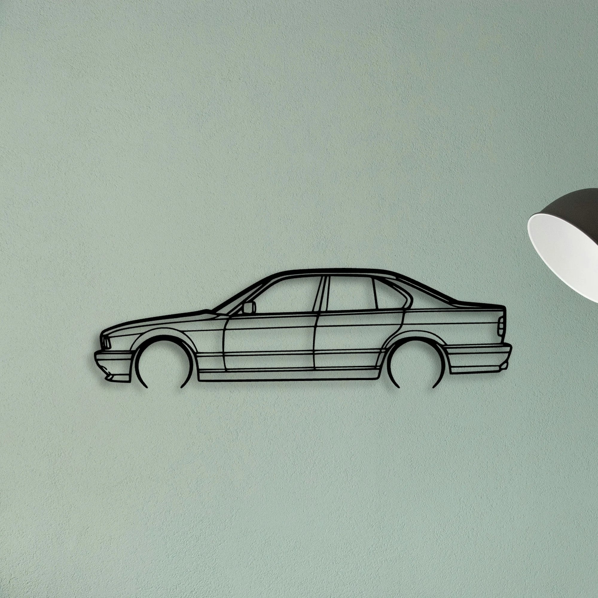 E34 M5 Classic Silhouette Metal Wall Art - Tinvibe