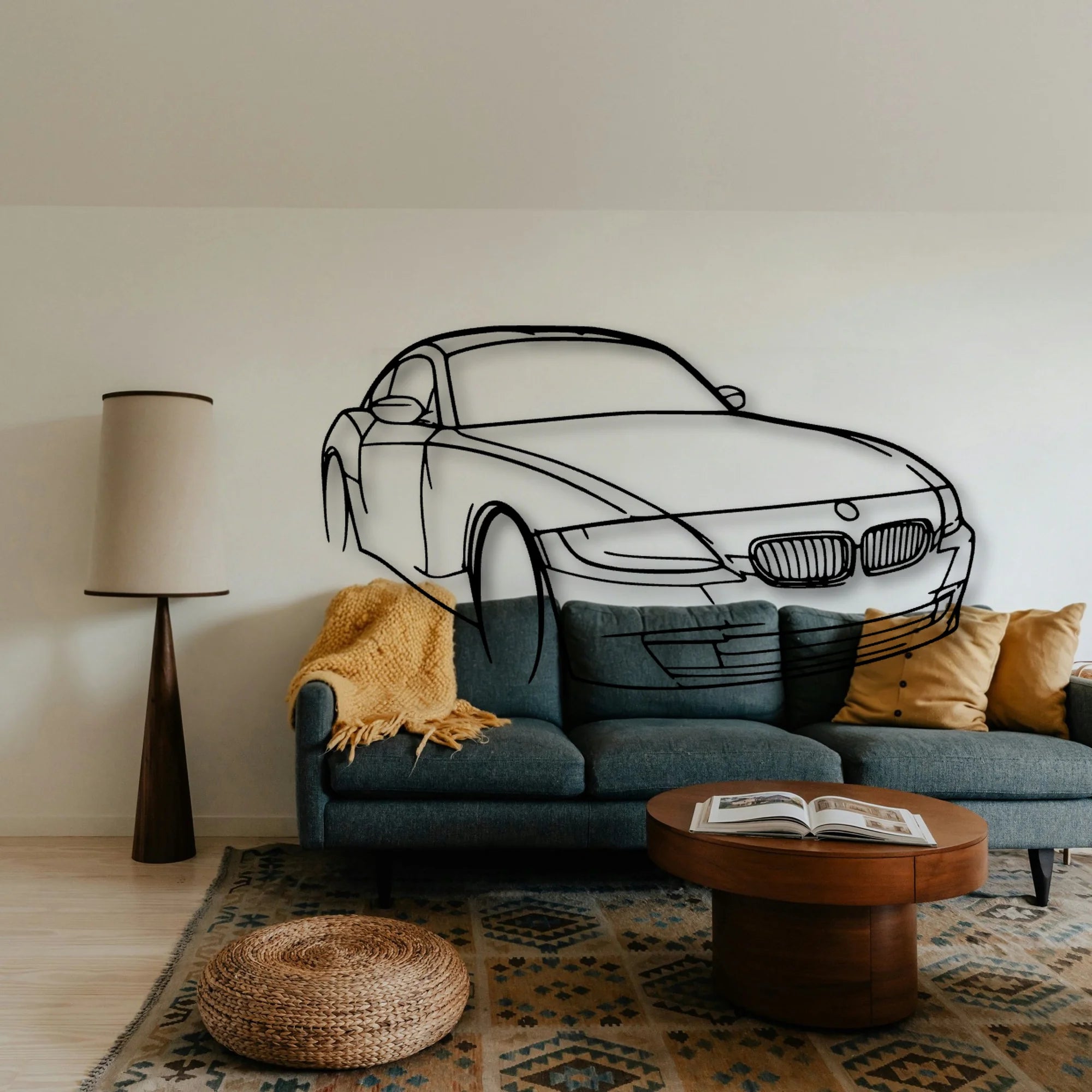 E86 Z4 Angle Classic Silhouette Metal Wall Art - Tinvibe