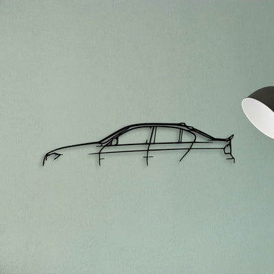 E90 2007 Classic Silhouette Metal Wall Art - Tinvibe