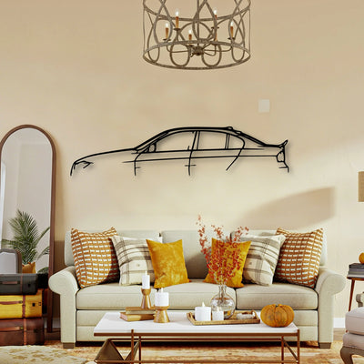 E90 2007 Classic Silhouette Metal Wall Art - Tinvibe