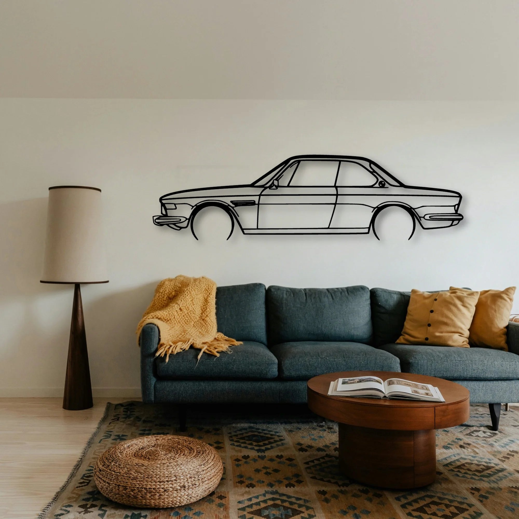 E9 3 0 CS 1972 Classic Silhouette Metal Wall Art - Tinvibe